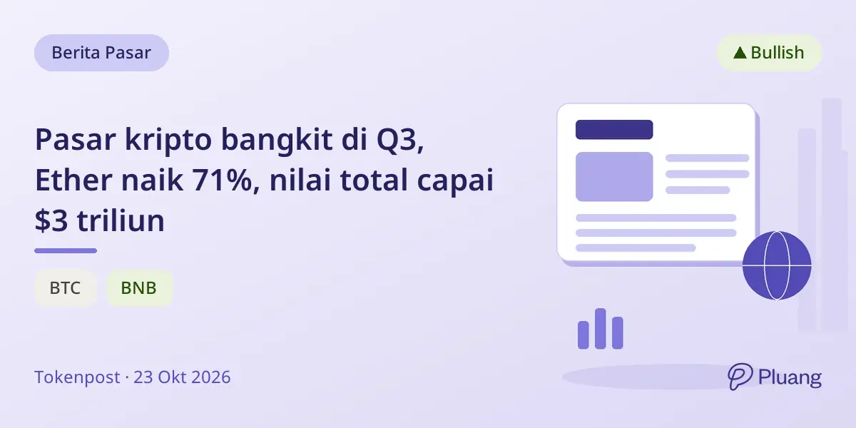 Pasar kripto bangkit di Q3, Ether naik 71%, nilai total capai $3 triliun