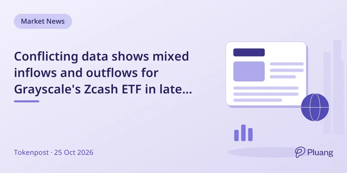 Conflicting data shows mixed inflows and outflows for Grayscale's Zcash ETF in late October