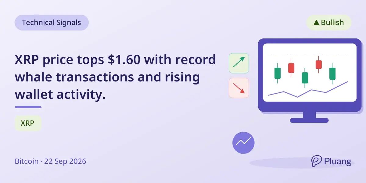 XRP price tops $1.60 with record whale transactions and rising wallet activity.