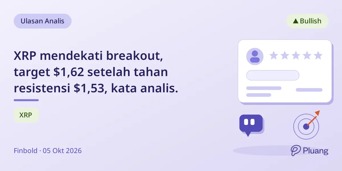 XRP mendekati breakout, target $1,62 setelah tahan resistensi $1,53, kata analis.