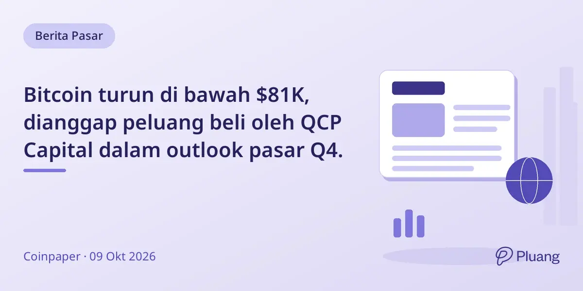 Bitcoin turun di bawah $81K, dianggap peluang beli oleh QCP Capital dalam outlook pasar Q4.