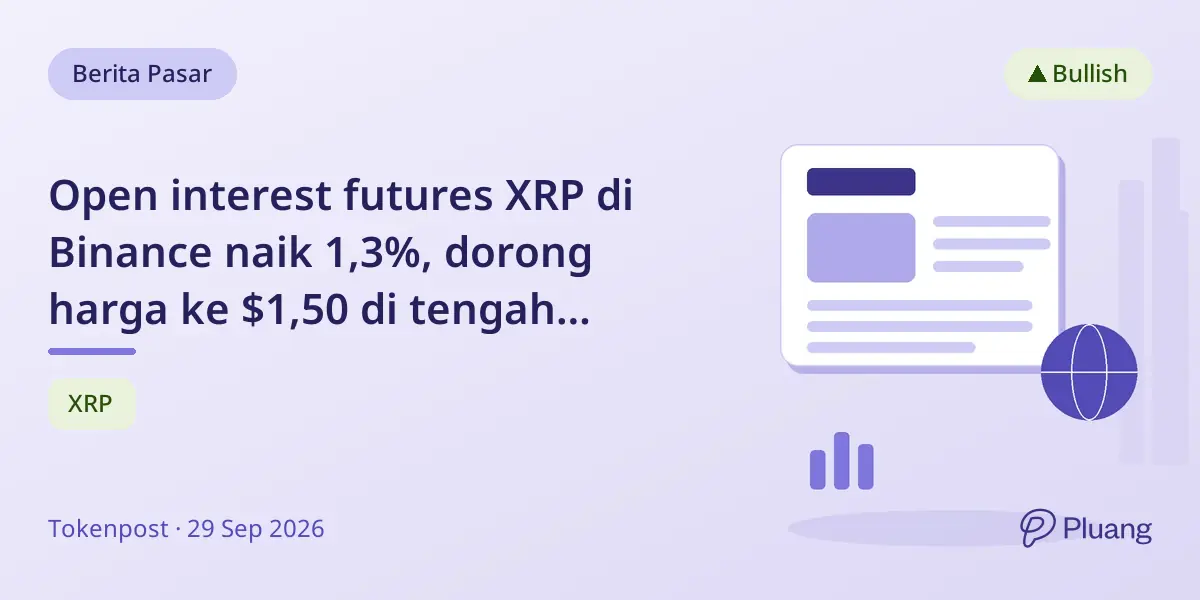 Open interest futures XRP di Binance naik 1,3%, dorong harga ke $1,50 di tengah aktivitas pasar kuat.