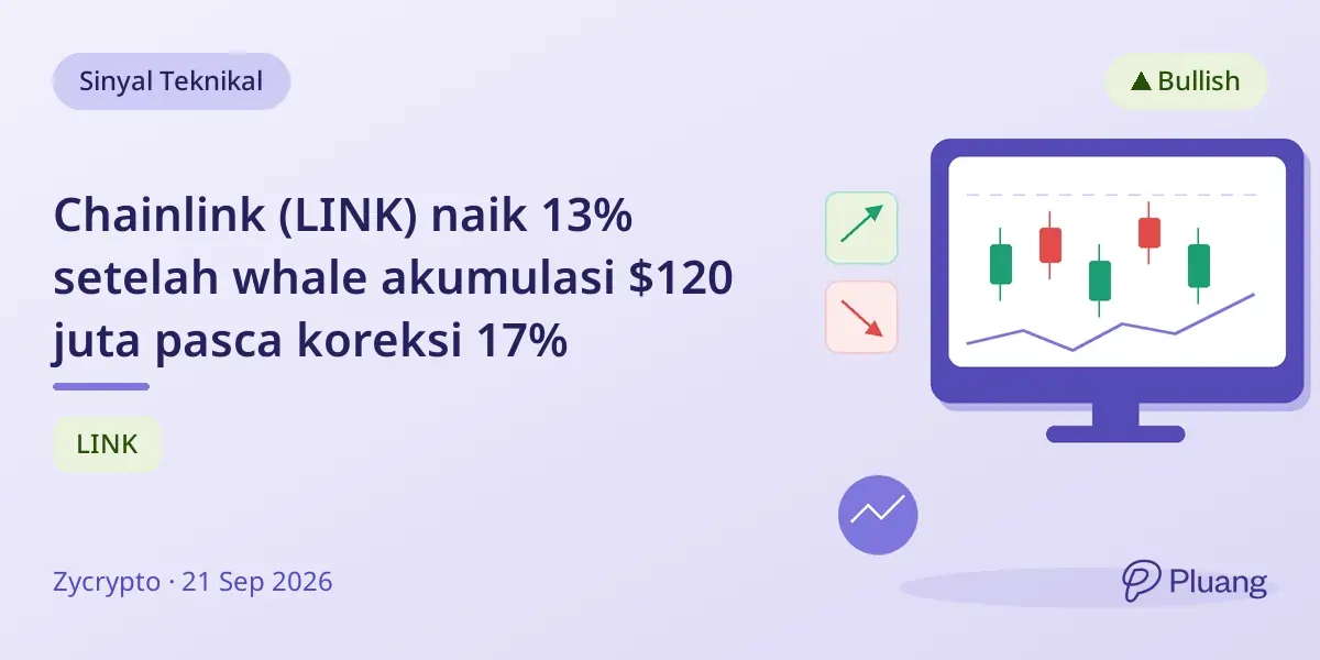 Chainlink (LINK) naik 13% setelah whale akumulasi $120 juta pasca koreksi 17%