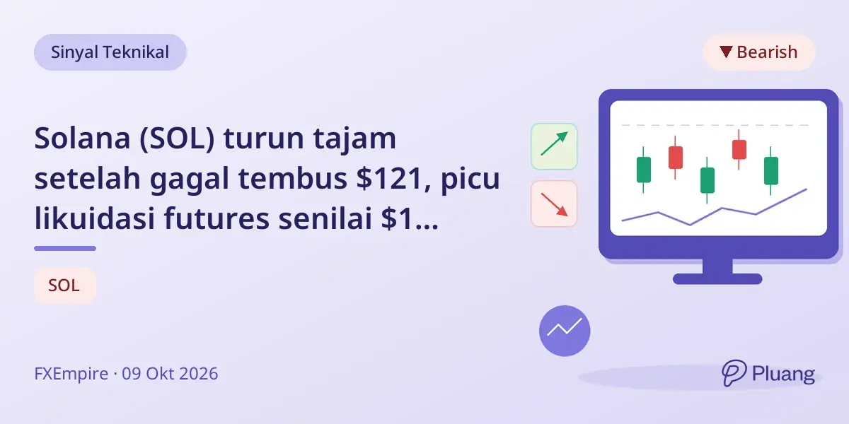 Solana (SOL) turun tajam setelah gagal tembus $121, picu likuidasi futures senilai $1 miliar.