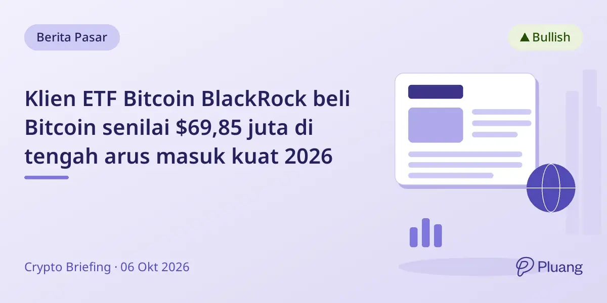 Klien ETF Bitcoin BlackRock beli Bitcoin senilai $69,85 juta di tengah arus masuk kuat 2026