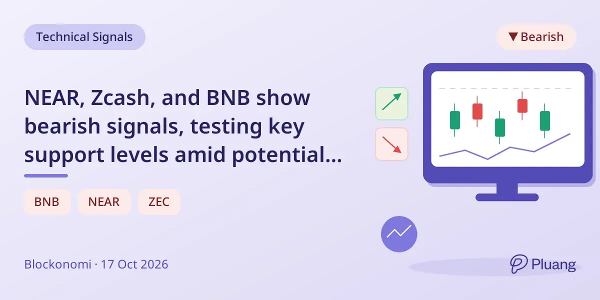 NEAR, Zcash, and BNB show bearish signals, testing key support levels amid potential deeper corrections.