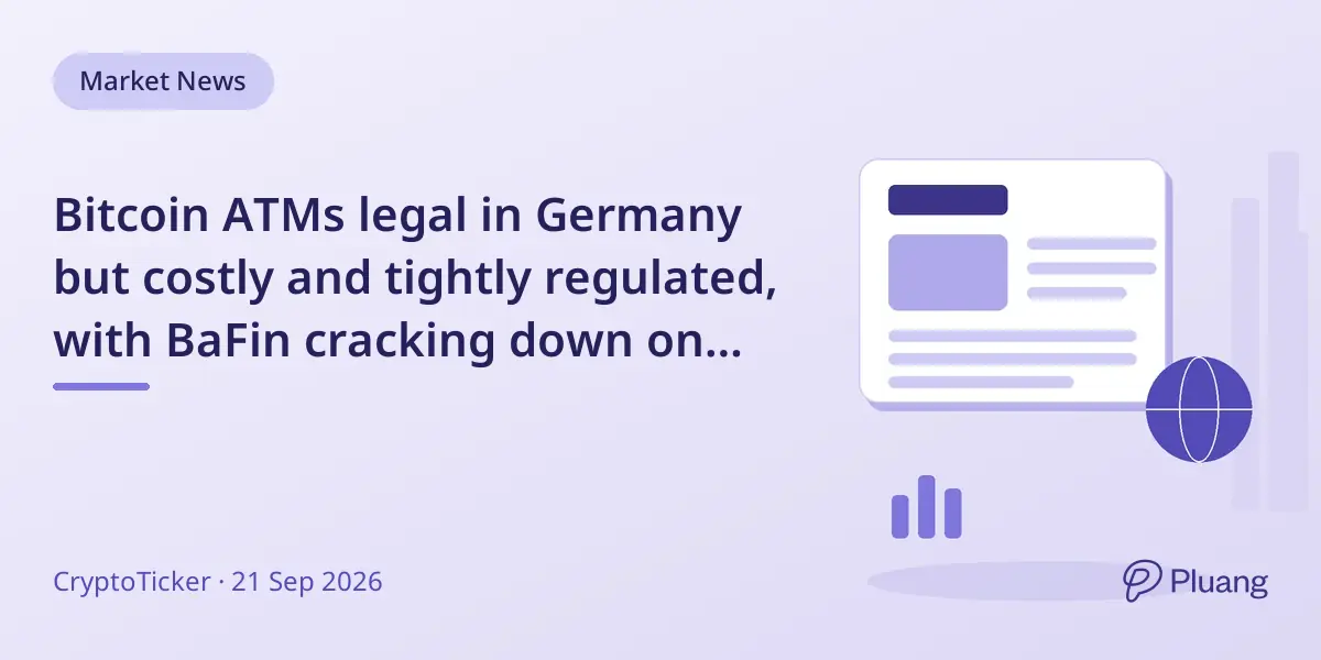 Bitcoin ATMs legal in Germany but costly and tightly regulated, with BaFin cracking down on unauthorized operators.