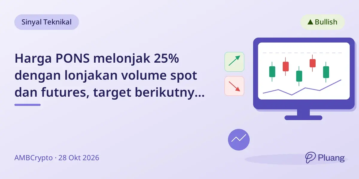 Harga PONS melonjak 25% dengan lonjakan volume spot dan futures, target berikutnya $0,35.