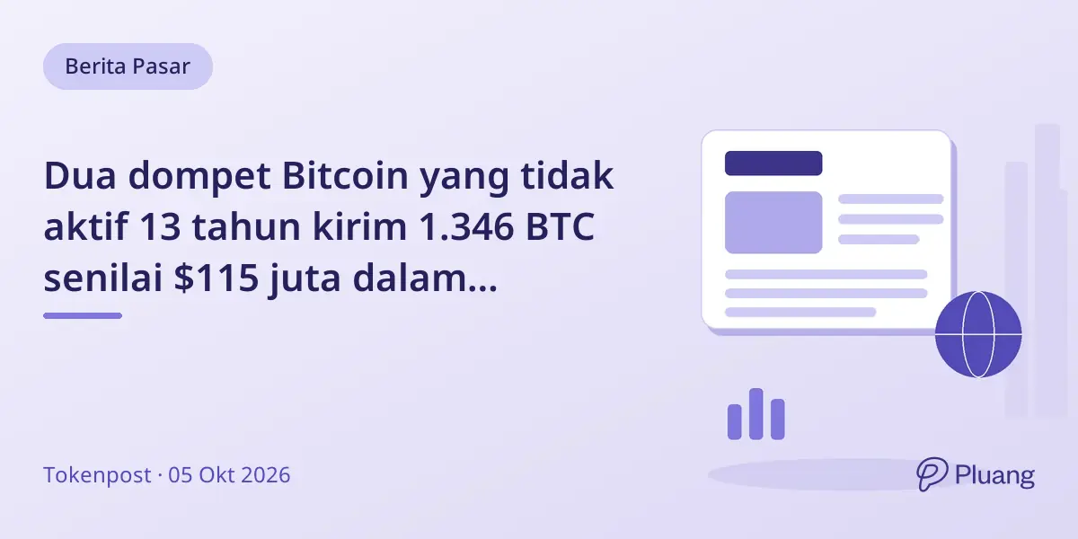 Dua dompet Bitcoin yang tidak aktif 13 tahun kirim 1.346 BTC senilai $115 juta dalam transaksi uji coba kecil.