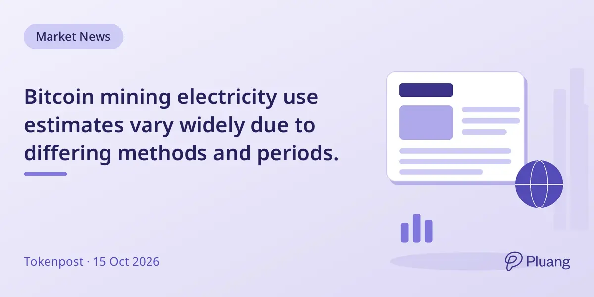 Bitcoin mining electricity use estimates vary widely due to differing methods and periods.