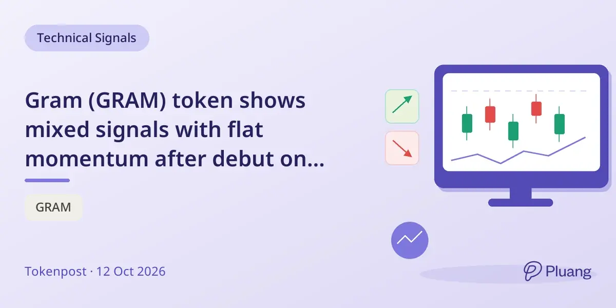 Gram (GRAM) token shows mixed signals with flat momentum after debut on Binance spot market.