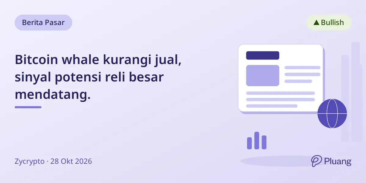 Bitcoin whale kurangi jual, sinyal potensi reli besar mendatang.