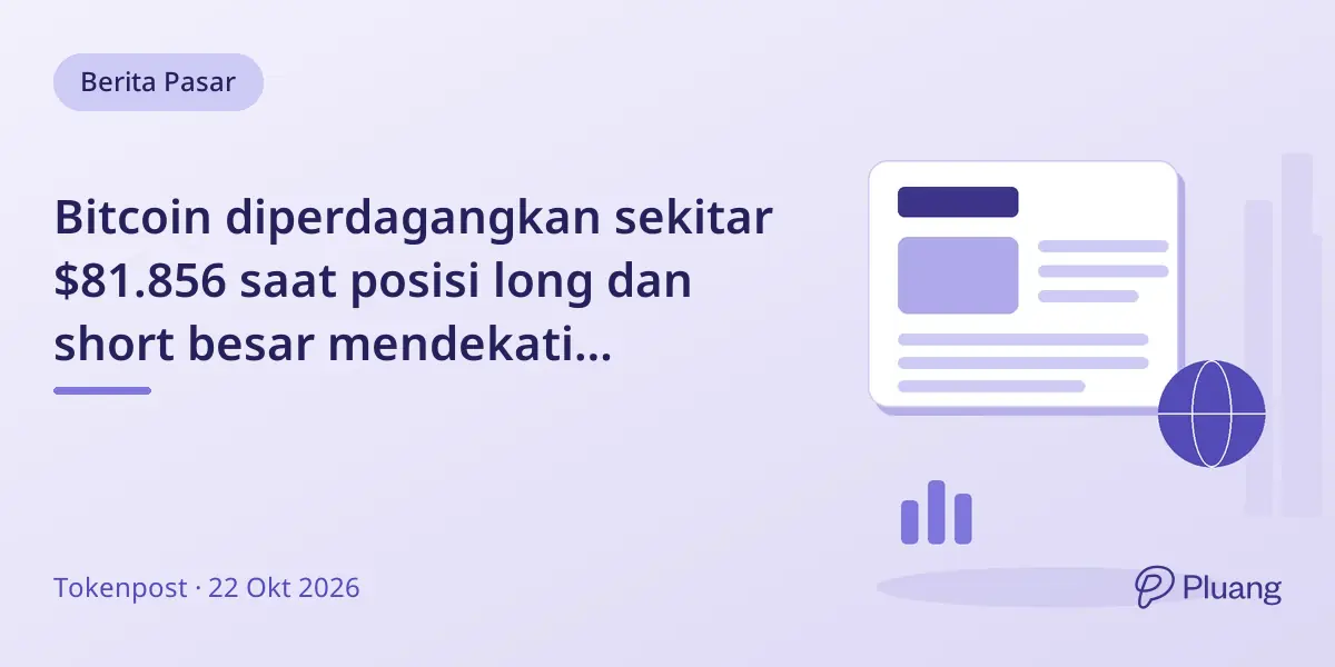 Bitcoin diperdagangkan sekitar $81.856 saat posisi long dan short besar mendekati keseimbangan.