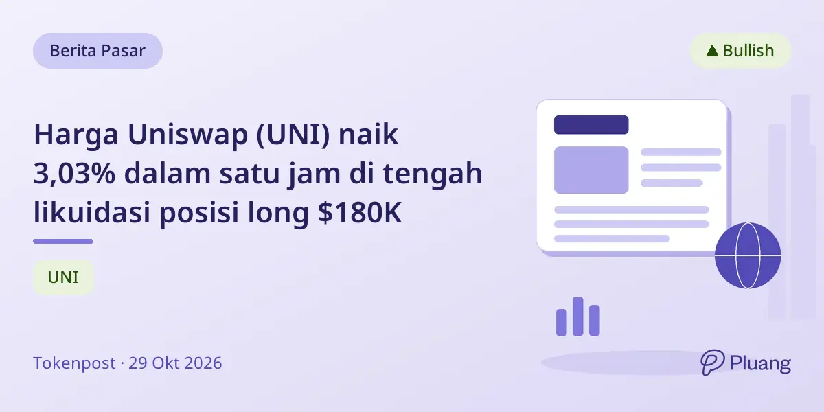 Harga Uniswap (UNI) naik 3,03% dalam satu jam di tengah likuidasi posisi long $180K