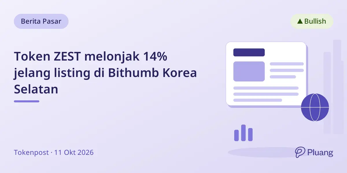 Token ZEST melonjak 14% jelang listing di Bithumb Korea Selatan