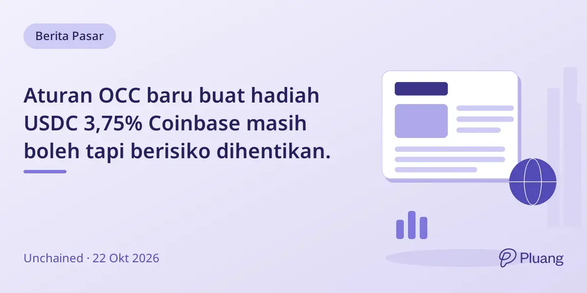 Aturan OCC baru buat hadiah USDC 3,75% Coinbase masih boleh tapi berisiko dihentikan.
