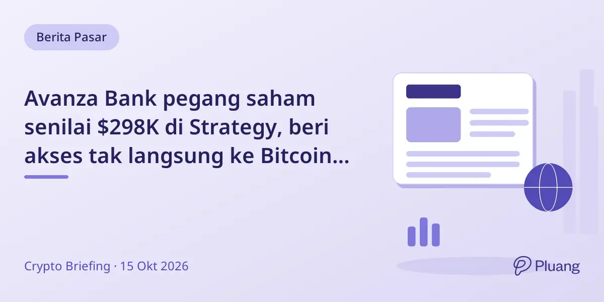 Avanza Bank pegang saham senilai $298K di Strategy, beri akses tak langsung ke Bitcoin bagi investor Swedia.