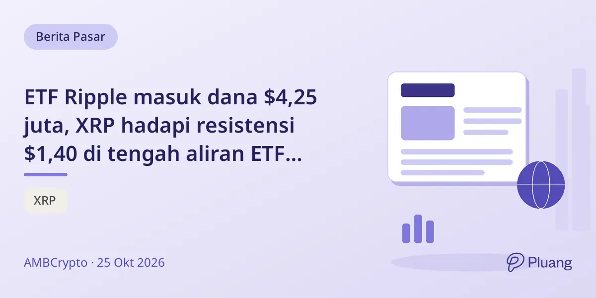 ETF Ripple masuk dana $4,25 juta, XRP hadapi resistensi $1,40 di tengah aliran ETF kripto beragam