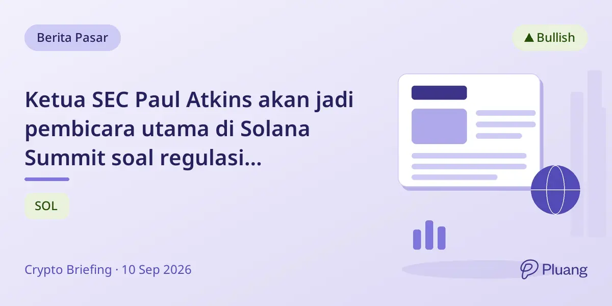 Ketua SEC Paul Atkins akan jadi pembicara utama di Solana Summit soal regulasi blockchain dan keuangan