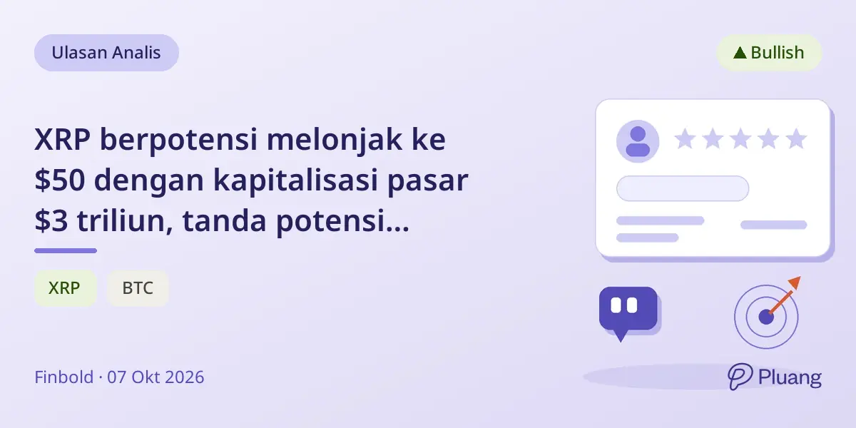 XRP berpotensi melonjak ke $50 dengan kapitalisasi pasar $3 triliun, tanda potensi lonjakan besar kripto.
