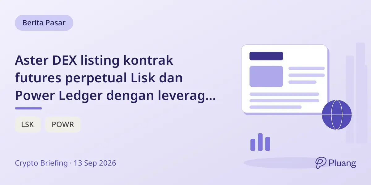 Aster DEX listing kontrak futures perpetual Lisk dan Power Ledger dengan leverage 5x