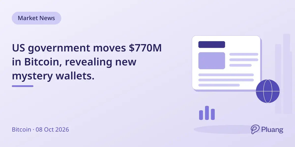 US government moves $770M in Bitcoin, revealing new mystery wallets.