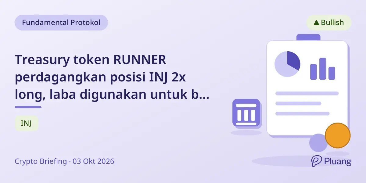 Treasury token RUNNER perdagangkan posisi INJ 2x long, laba digunakan untuk beli dan bakar token RUNNER