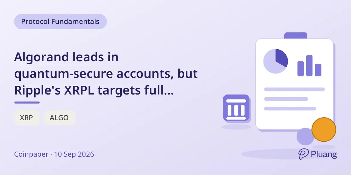 Algorand leads in quantum-secure accounts, but Ripple's XRPL targets full quantum readiness by 2028.
