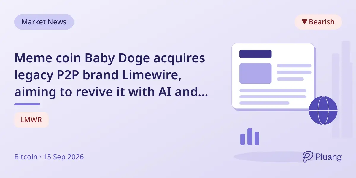 Meme coin Baby Doge acquires legacy P2P brand Limewire, aiming to revive it with AI and creator control.