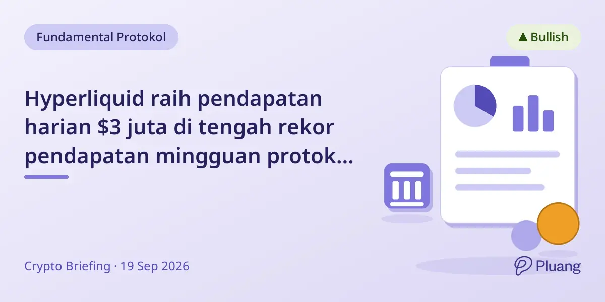 Hyperliquid raih pendapatan harian $3 juta di tengah rekor pendapatan mingguan protokol onchain utama