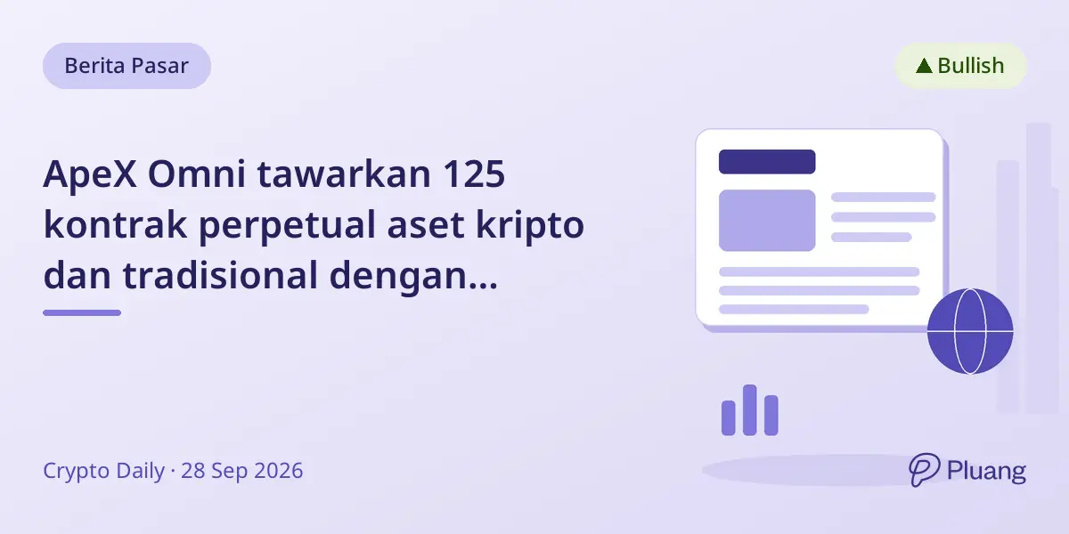 ApeX Omni tawarkan 125 kontrak perpetual aset kripto dan tradisional dengan leverage fleksibel.