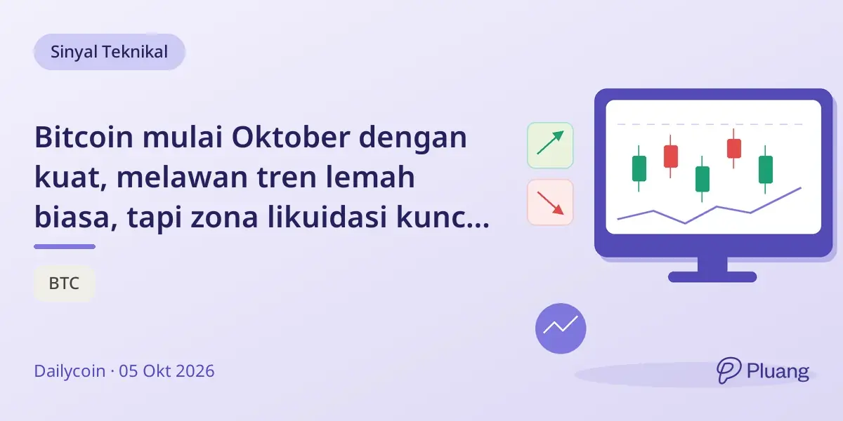 Bitcoin mulai Oktober dengan kuat, melawan tren lemah biasa, tapi zona likuidasi kunci bisa picu volatilitas.