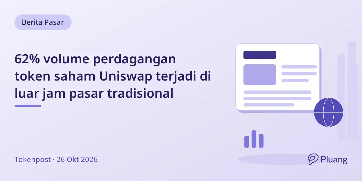 62% volume perdagangan token saham Uniswap terjadi di luar jam pasar tradisional