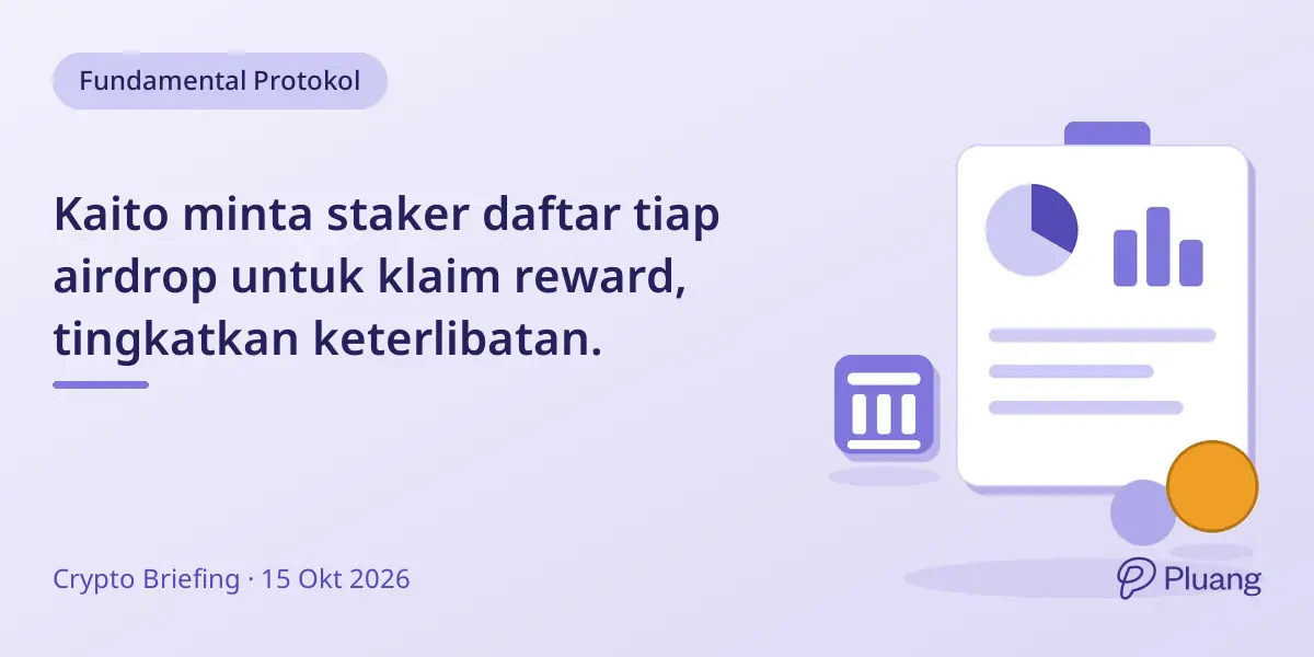 Kaito minta staker daftar tiap airdrop untuk klaim reward, tingkatkan keterlibatan.