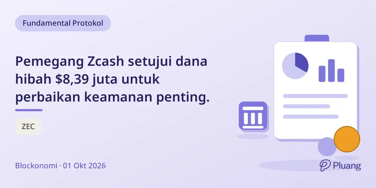 Pemegang Zcash setujui dana hibah $8,39 juta untuk perbaikan keamanan penting.