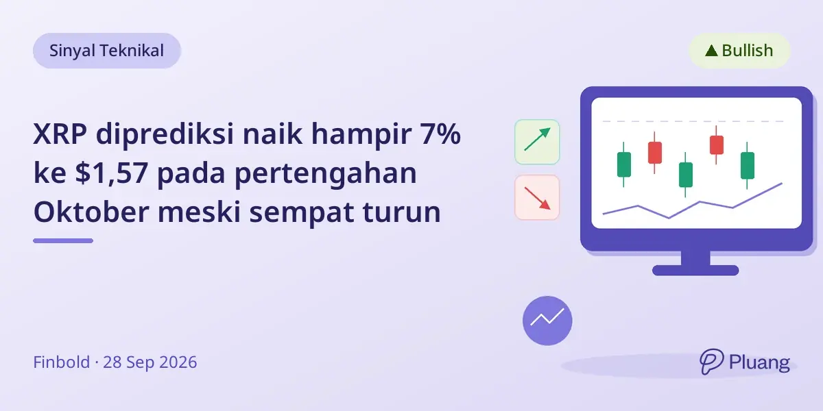 XRP diprediksi naik hampir 7% ke $1,57 pada pertengahan Oktober meski sempat turun
