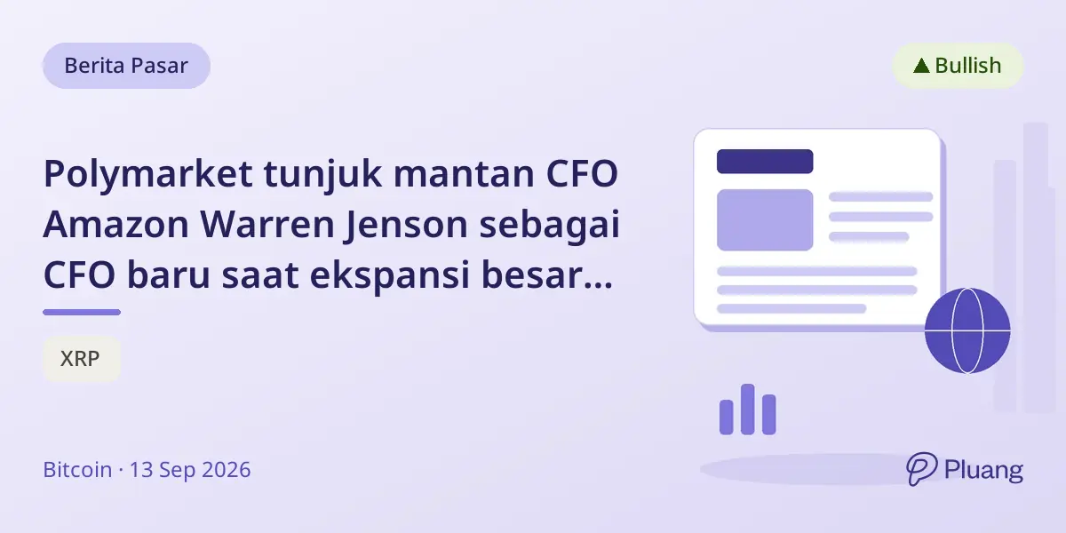 Polymarket tunjuk mantan CFO Amazon Warren Jenson sebagai CFO baru saat ekspansi besar dan pendanaan.
