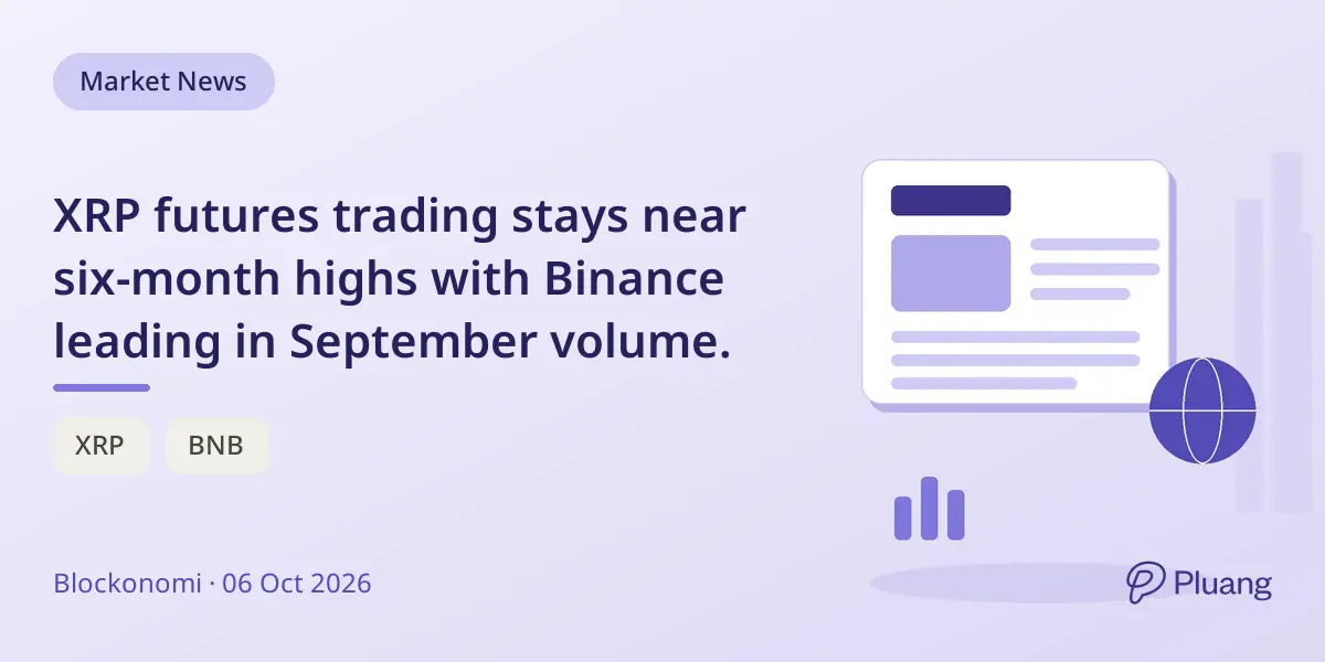 XRP futures trading stays near six-month highs with Binance leading in September volume.