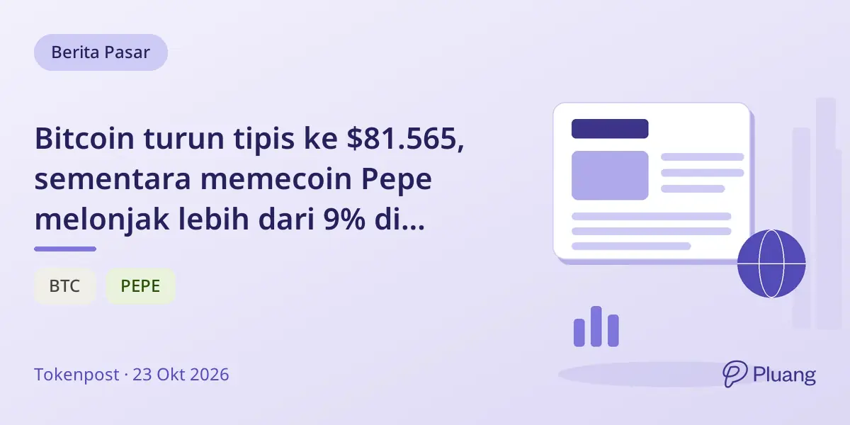 Bitcoin turun tipis ke $81.565, sementara memecoin Pepe melonjak lebih dari 9% di tengah fluktuasi pasar.