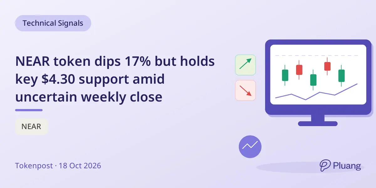NEAR token dips 17% but holds key $4.30 support amid uncertain weekly close