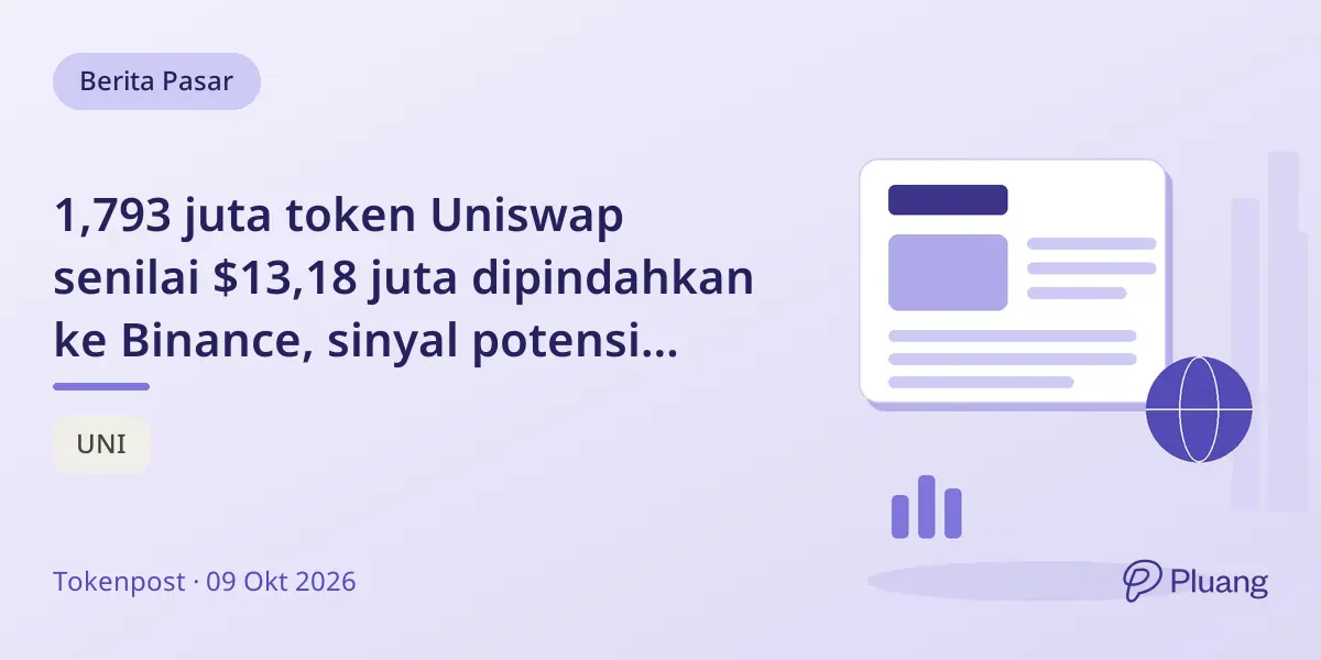 1,793 juta token Uniswap senilai $13,18 juta dipindahkan ke Binance, sinyal potensi perdagangan besar.