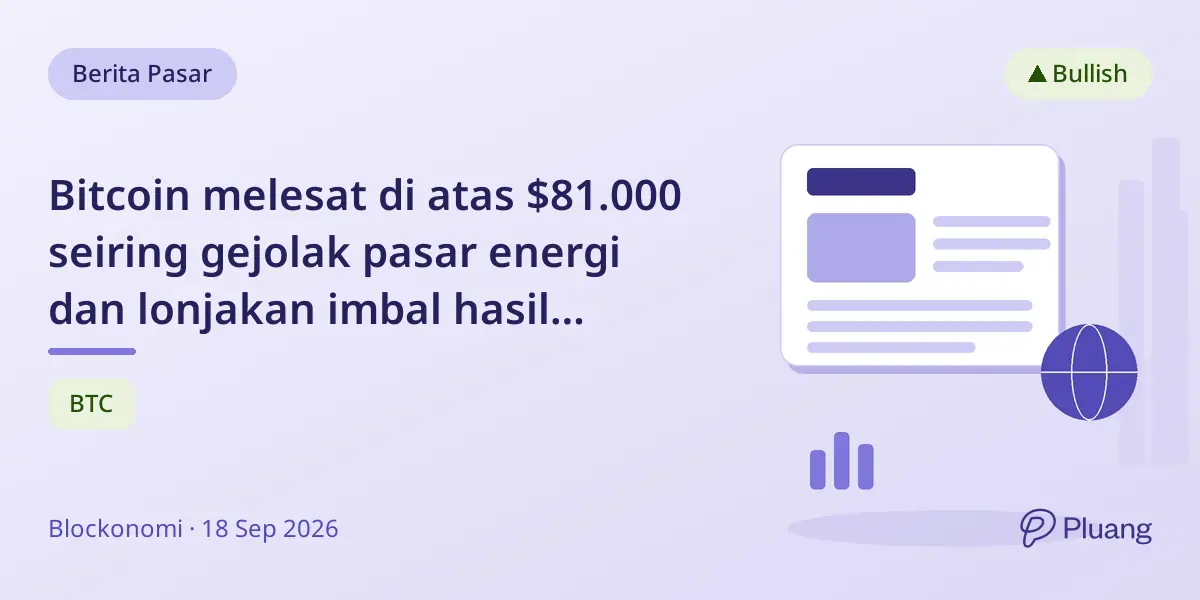 Bitcoin melesat di atas $81.000 seiring gejolak pasar energi dan lonjakan imbal hasil Treasury