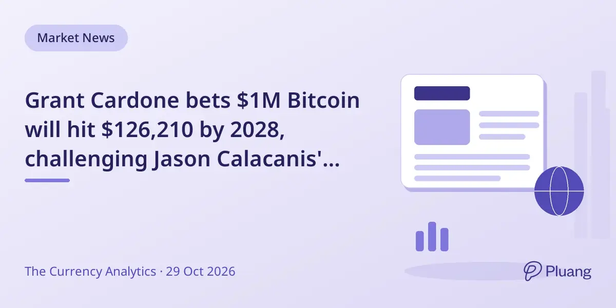 Grant Cardone bets $1M Bitcoin will hit $126,210 by 2028, challenging Jason Calacanis' bearish view.