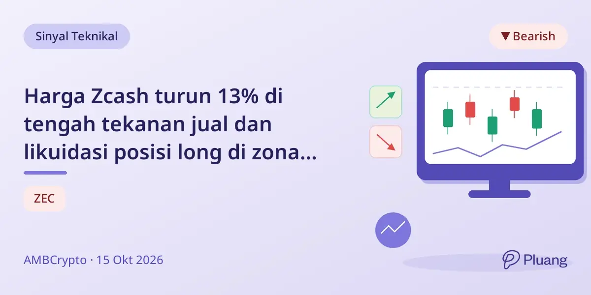 Harga Zcash turun 13% di tengah tekanan jual dan likuidasi posisi long di zona permintaan kunci