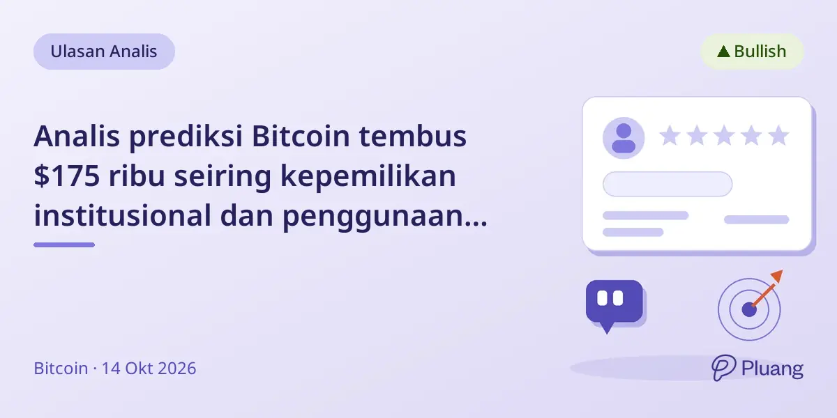 Analis prediksi Bitcoin tembus $175 ribu seiring kepemilikan institusional dan penggunaan stablecoin meningkat.