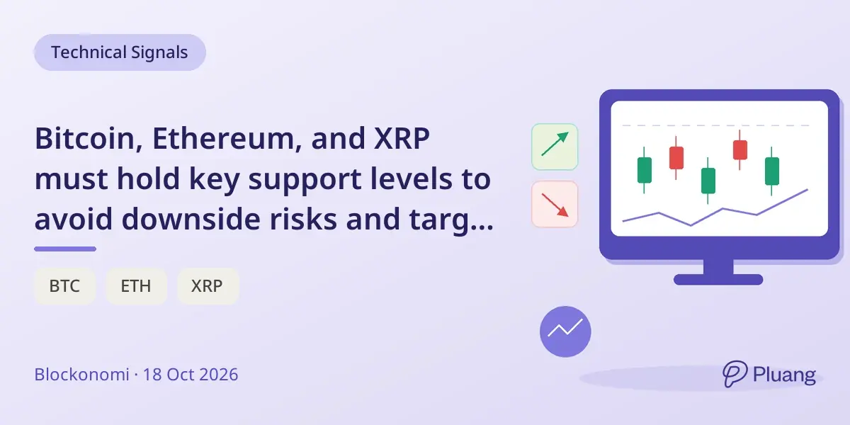 Bitcoin, Ethereum, and XRP must hold key support levels to avoid downside risks and target higher prices.