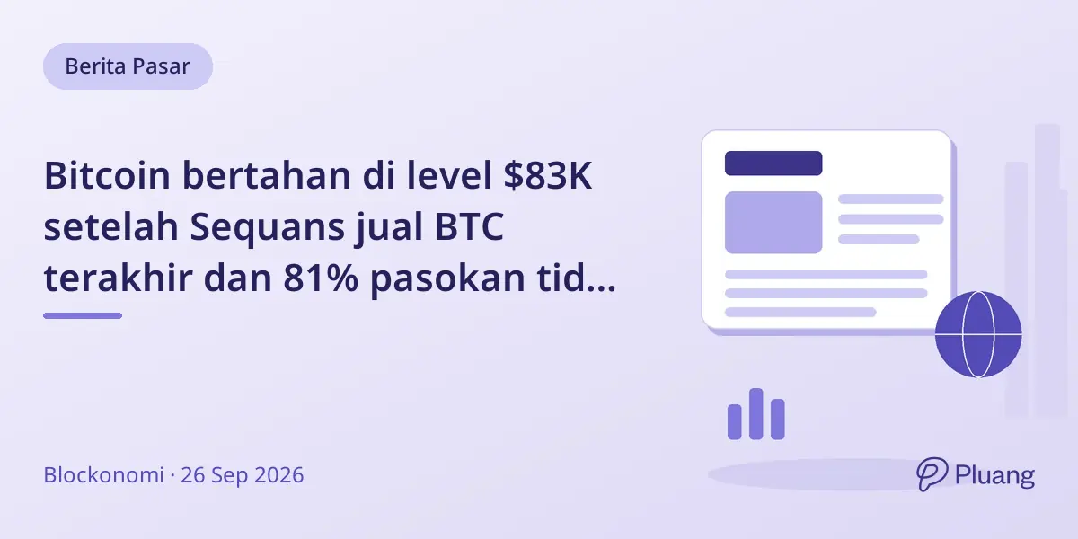 Bitcoin bertahan di level $83K setelah Sequans jual BTC terakhir dan 81% pasokan tidak bergerak selama 6 bulan