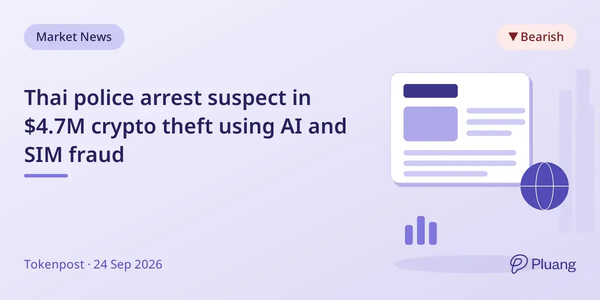 Thai police arrest suspect in $4.7M crypto theft using AI and SIM fraud