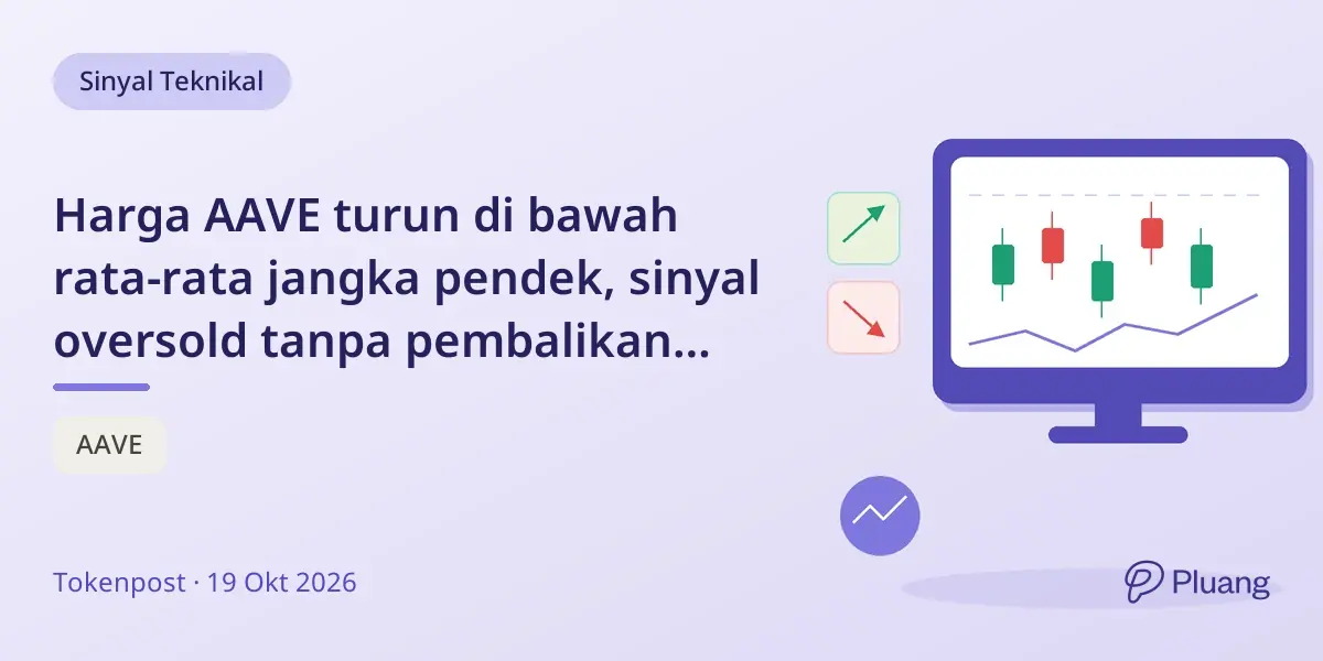 Harga AAVE turun di bawah rata-rata jangka pendek, sinyal oversold tanpa pembalikan jelas.
