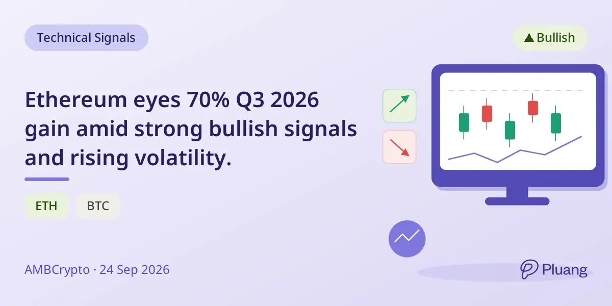 Ethereum eyes 70% Q3 2026 gain amid strong bullish signals and rising volatility.